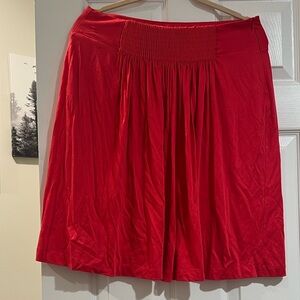 Prada Vibrant Red Pleated Skirt